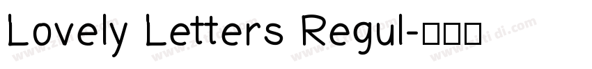 Lovely Letters Regul字体转换